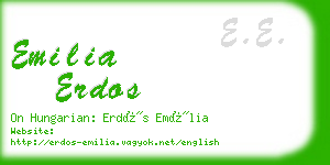 emilia erdos business card